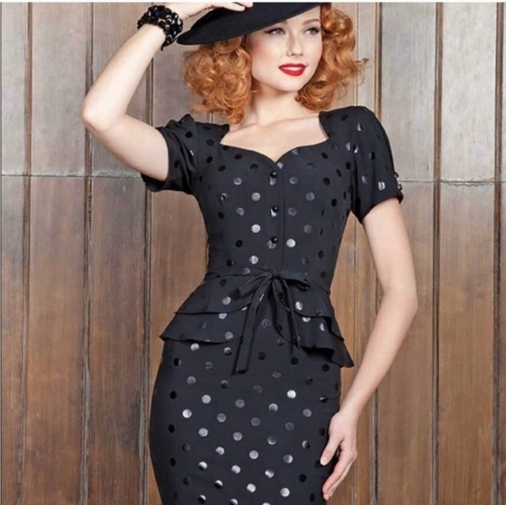 Stopstaring Faith dress black dots sz 18 NWT ❤💗💞